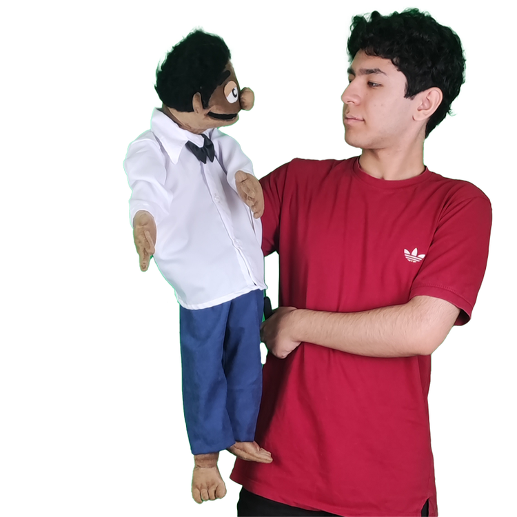 عروسک دستی نمایش پسر تنبل