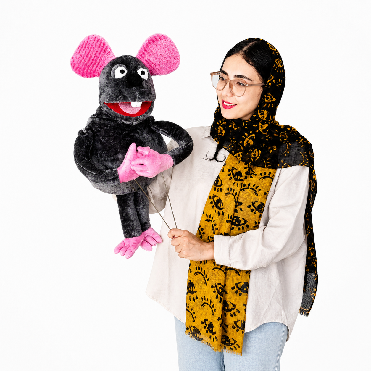 عروسک نمایشی موش بانمک