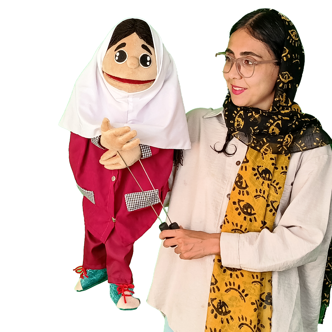 عروسک دستی نمایش دختر دانش آموز
