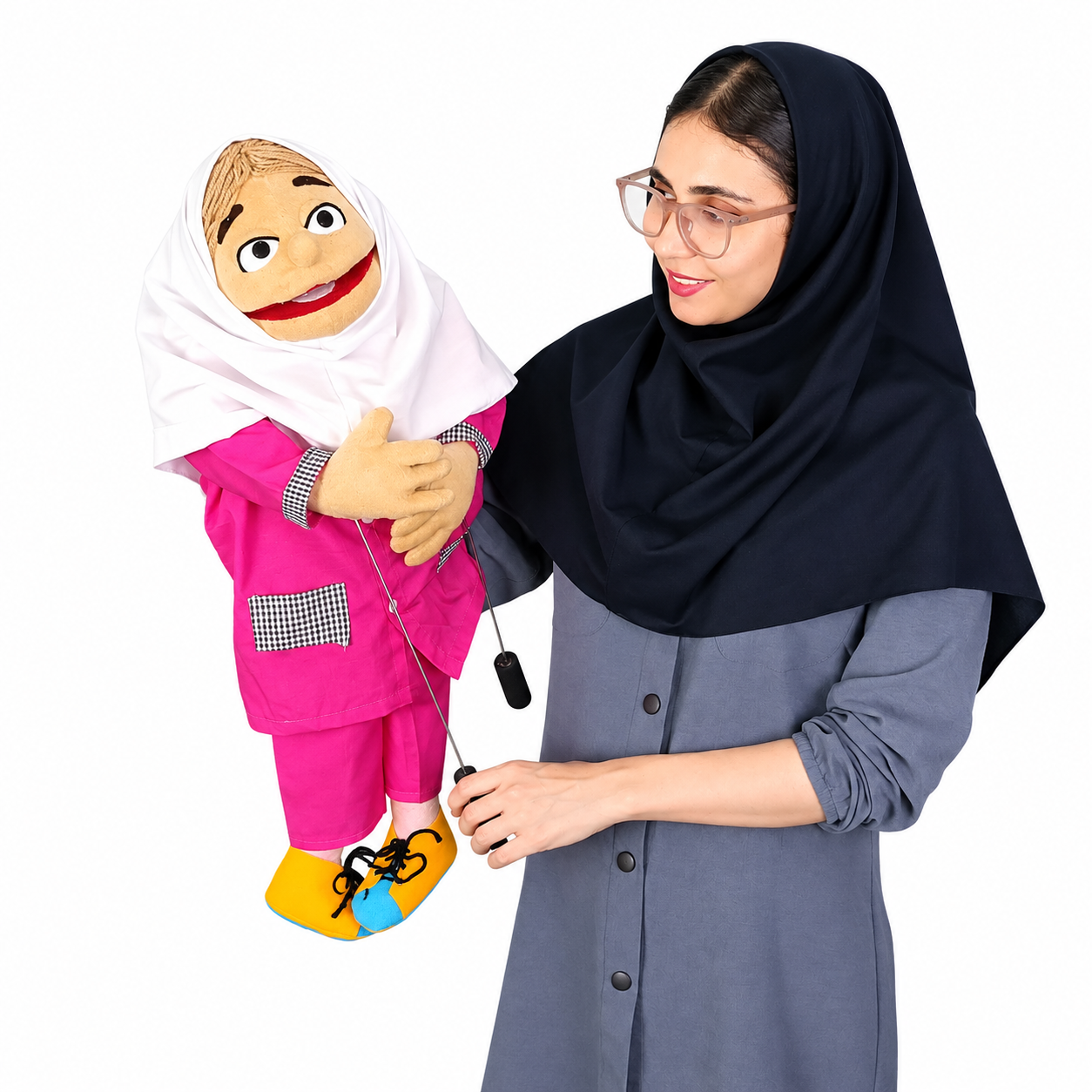 عروسک نمایشی دانش‌آموز نمونه | ابزار آموزشی قصه‌گویی و نمایش کودک